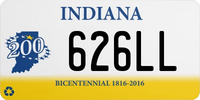 IN license plate 626LL