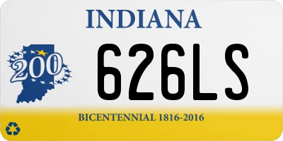 IN license plate 626LS