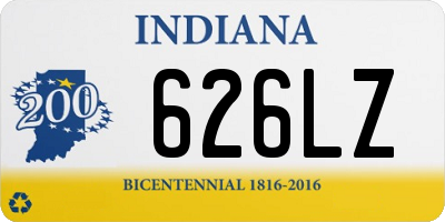 IN license plate 626LZ