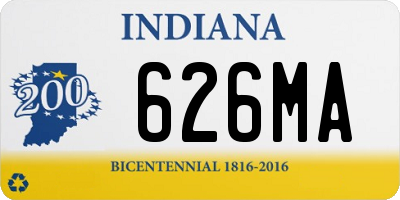 IN license plate 626MA