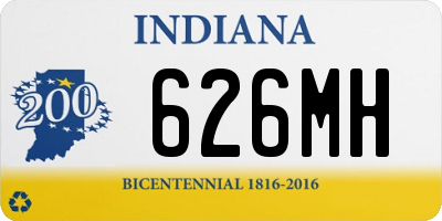 IN license plate 626MH