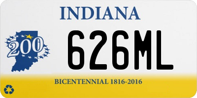 IN license plate 626ML