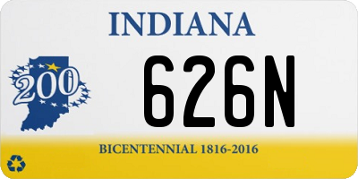 IN license plate 626N