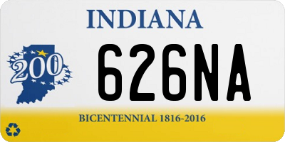IN license plate 626NA