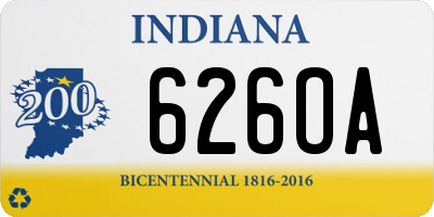 IN license plate 626OA