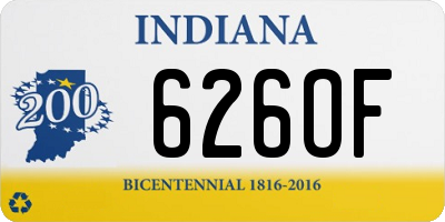 IN license plate 626OF