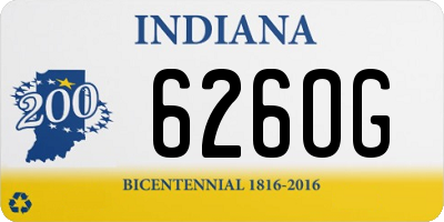 IN license plate 626OG