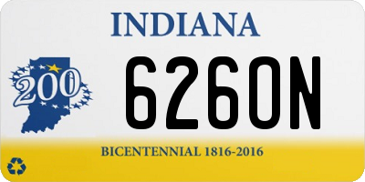 IN license plate 626ON