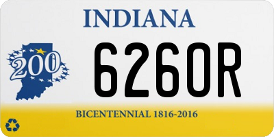 IN license plate 626OR