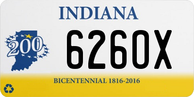 IN license plate 626OX