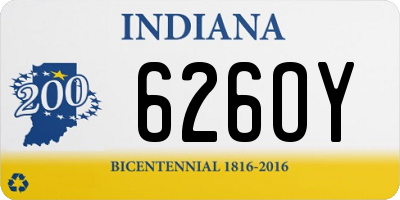 IN license plate 626OY