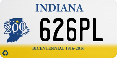 IN license plate 626PL