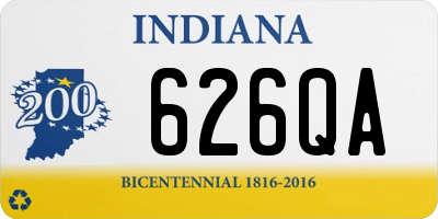 IN license plate 626QA