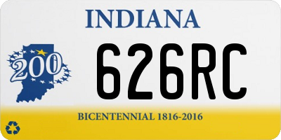 IN license plate 626RC