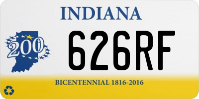 IN license plate 626RF