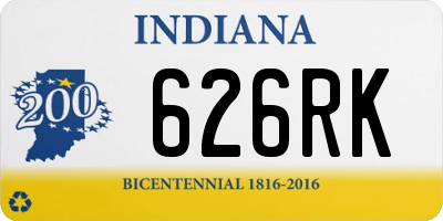 IN license plate 626RK