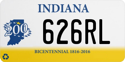 IN license plate 626RL