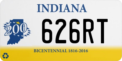 IN license plate 626RT