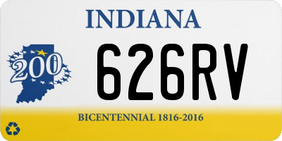 IN license plate 626RV