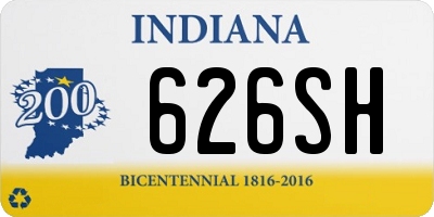 IN license plate 626SH