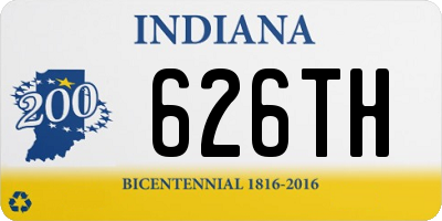 IN license plate 626TH