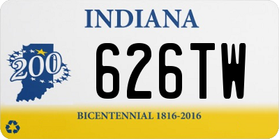 IN license plate 626TW