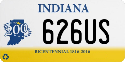 IN license plate 626US