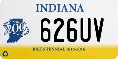 IN license plate 626UV