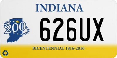 IN license plate 626UX