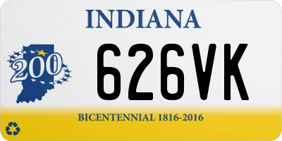 IN license plate 626VK