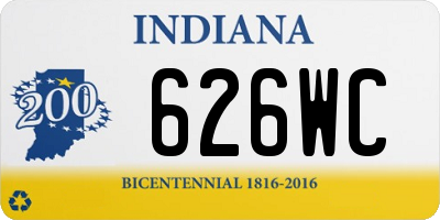 IN license plate 626WC