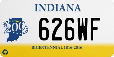 IN license plate 626WF