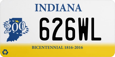 IN license plate 626WL