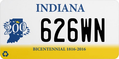 IN license plate 626WN