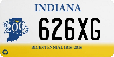 IN license plate 626XG