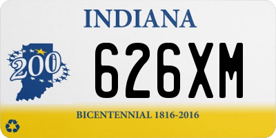 IN license plate 626XM