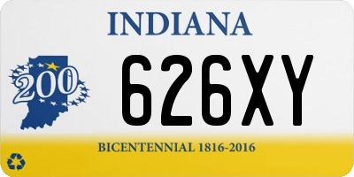 IN license plate 626XY