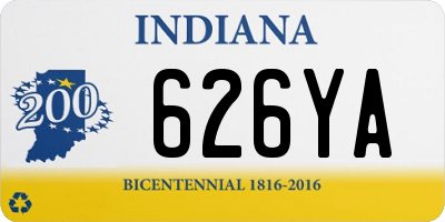 IN license plate 626YA