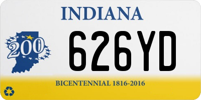 IN license plate 626YD