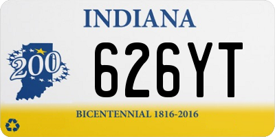 IN license plate 626YT