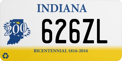 IN license plate 626ZL