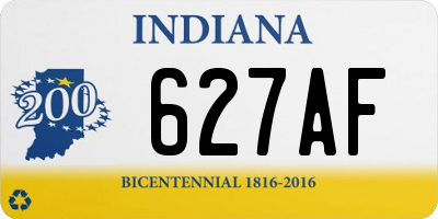 IN license plate 627AF