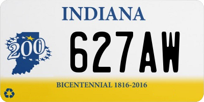 IN license plate 627AW