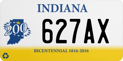 IN license plate 627AX