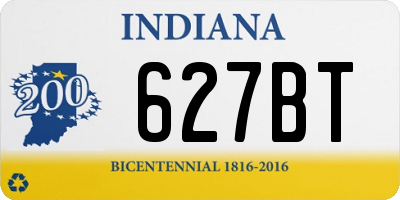 IN license plate 627BT