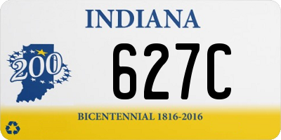 IN license plate 627C