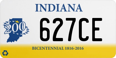 IN license plate 627CE