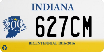 IN license plate 627CM