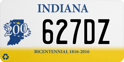 IN license plate 627DZ