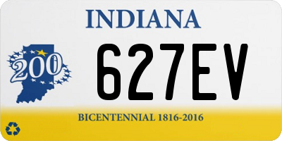 IN license plate 627EV